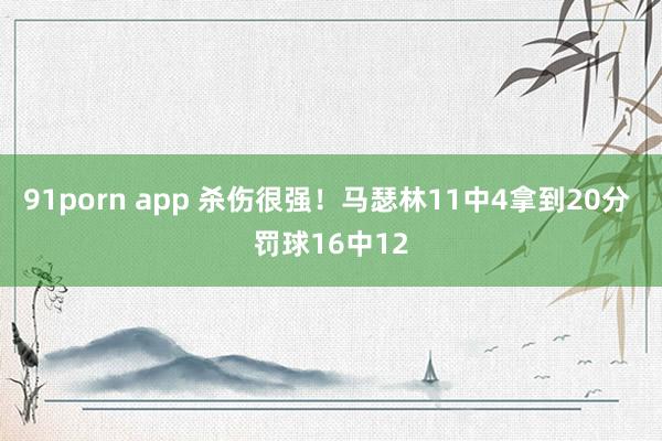 91porn app 杀伤很强！马瑟林11中4拿到20分 罚球16中12