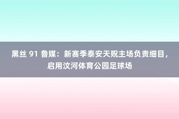 黑丝 91 鲁媒：新赛季泰安天贶主场负责细目，启用汶河体育公园足球场